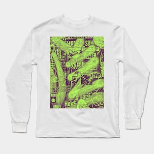 Fluo Green Graffiti NYC Street Art Long Sleeve T-Shirt